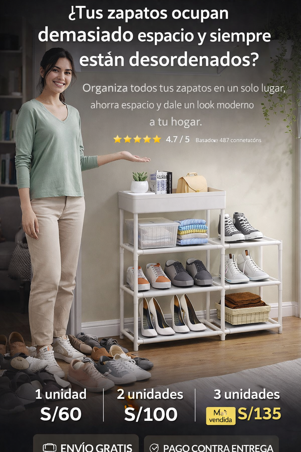 ESTANTE DE ZAPATOS MULTIFUNCIONAL