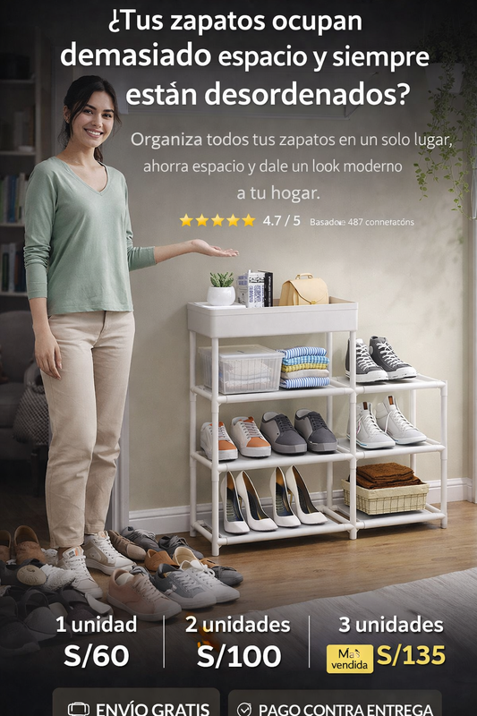 ESTANTE DE ZAPATOS MULTIFUNCIONAL